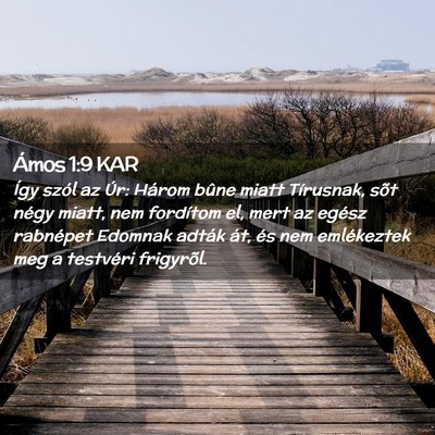 Picture 02 - Ámos 1:9 KAR - Így szól az Úr: Három bûne miatt Tírusnak, - Bible Verse Picture
