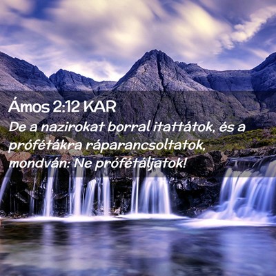 Picture 02 - Ámos 2:12 KAR - De a nazirokat borral itattátok, és a - Bible Verse Picture