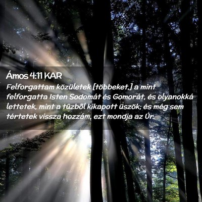Picture 02 - Ámos 4:11 KAR - Felforgattam közületek [többeket,] a mint - Bible Verse Picture