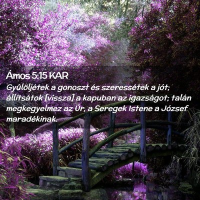 Picture 02 - Ámos 5:15 KAR - Gyûlöljétek a gonoszt és szeressétek a jót; - Bible Verse Picture