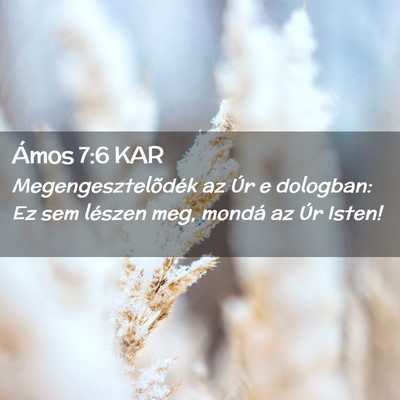 Picture 02 - Ámos 7:6 KAR - Megengesztelõdék az Úr e dologban: Ez sem - Bible Verse Picture