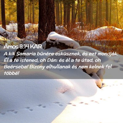 Picture 02 - Ámos 8:14 KAR - A kik Samaria bûnére esküsznek, és ezt - Bible Verse Picture