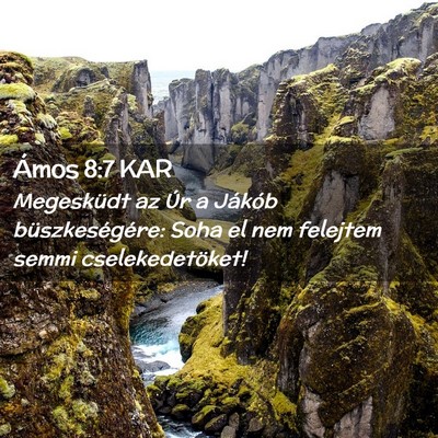 Picture 02 - Ámos 8:7 KAR - Megesküdt az Úr a Jákób büszkeségére: Soha - Bible Verse Picture