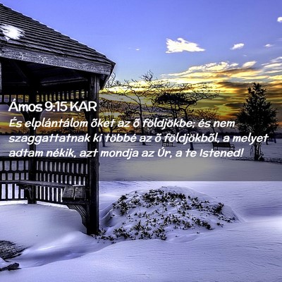 Picture 02 - Ámos 9:15 KAR - És elplántálom õket az õ földjökbe; és - Bible Verse Picture