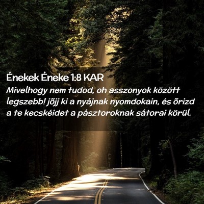 Picture 02 - Énekek Éneke 1:8 KAR - Mivelhogy nem tudod, oh asszonyok között - Bible Verse Picture