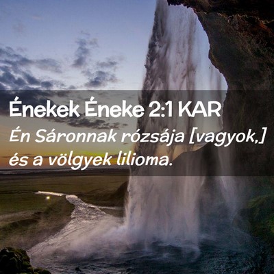 Picture 02 - Énekek Éneke 2:1 KAR - Én Sáronnak rózsája [vagyok,] és a völgyek - Bible Verse Picture