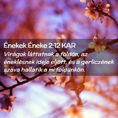 Picture 02 - Énekek Éneke 2:12 KAR - Virágok láttatnak a földön, az éneklésnek - Bible Verse Picture