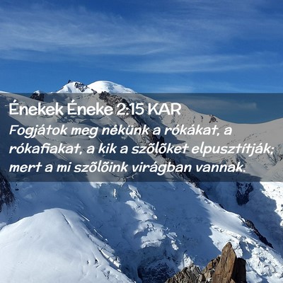 Picture 02 - Énekek Éneke 2:15 KAR - Fogjátok meg nékünk a rókákat, a - Bible Verse Picture