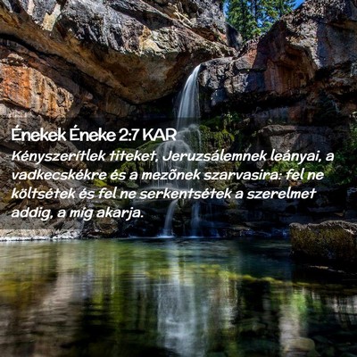 Picture 02 - Énekek Éneke 2:7 KAR - Kényszerítlek titeket, Jeruzsálemnek leányai, - Bible Verse Picture