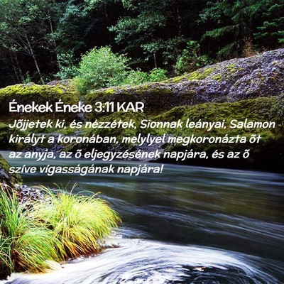 Picture 02 - Énekek Éneke 3:11 KAR - Jõjjetek ki, és nézzétek, Sionnak leányai, - Bible Verse Picture