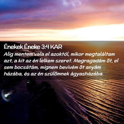 Picture 02 - Énekek Éneke 3:4 KAR - Alig mentem vala el azoktól, mikor megtaláltam - Bible Verse Picture