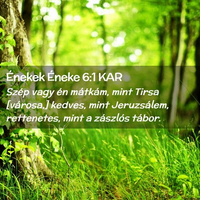 Picture 02 - Énekek Éneke 6:1 KAR - Szép vagy én mátkám, mint Tirsa [városa,] - Bible Verse Picture