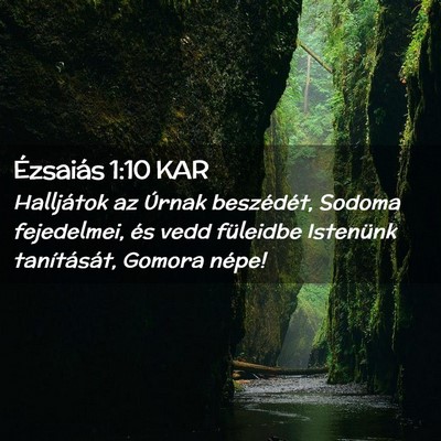 Picture 02 - Ézsaiás 1:10 KAR - Halljátok az Úrnak beszédét, Sodoma - Bible Verse Picture