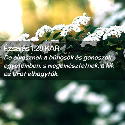 Picture 02 - Ézsaiás 1:28 KAR - De elvesznek a bûnösök és gonoszok - Bible Verse Picture
