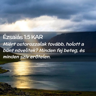 Picture 02 - Ézsaiás 1:5 KAR - Miért ostorozzalak tovább, holott a bûnt - Bible Verse Picture