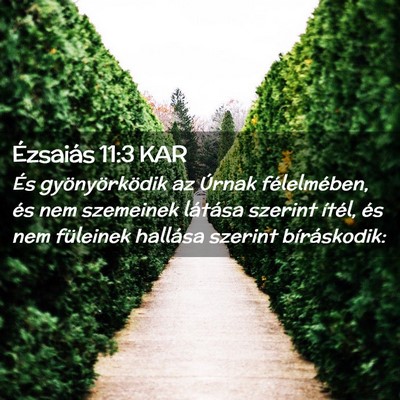 Picture 02 - Ézsaiás 11:3 KAR - És gyönyörködik az Úrnak félelmében, és - Bible Verse Picture