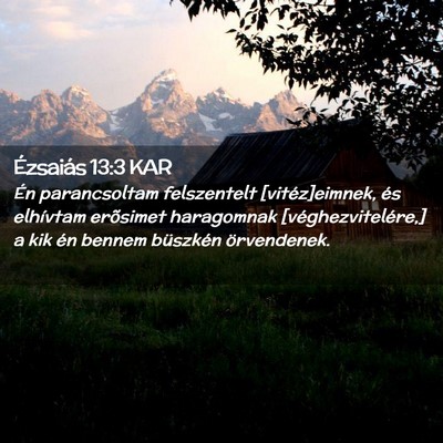 Picture 02 - Ézsaiás 13:3 KAR - Én parancsoltam felszentelt [vitéz]eimnek, és - Bible Verse Picture