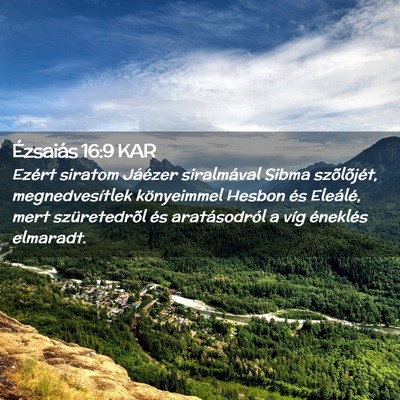 Picture 02 - Ézsaiás 16:9 KAR - Ezért siratom Jáézer siralmával Sibma - Bible Verse Picture
