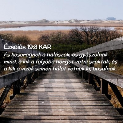 Picture 02 - Ézsaiás 19:8 KAR - És keseregnek a halászok, és gyászolnak mind, - Bible Verse Picture