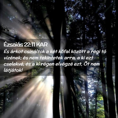 Picture 02 - Ézsaiás 22:11 KAR - És árkot csináltok a két kõfal között a - Bible Verse Picture