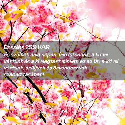 Picture 02 - Ézsaiás 25:9 KAR - És szólnak ama napon: Ímé Istenünk, a kit mi - Bible Verse Picture
