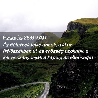 Picture 02 - Ézsaiás 28:6 KAR - És ítéletnek lelke annak, a ki az - Bible Verse Picture