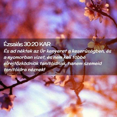 Picture 02 - Ézsaiás 30:20 KAR - És ad néktek az Úr kenyeret a keserûségben, - Bible Verse Picture