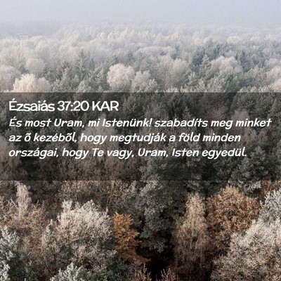 Picture 02 - Ézsaiás 37:20 KAR - És most Uram, mi Istenünk! szabadíts meg - Bible Verse Picture
