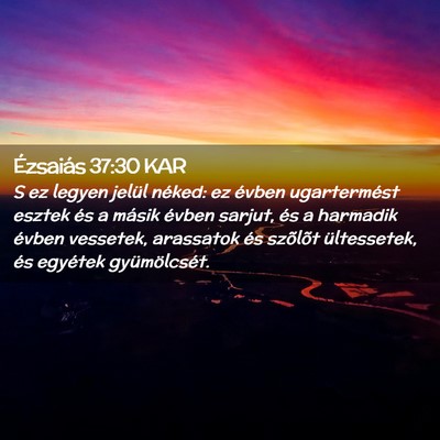 Picture 02 - Ézsaiás 37:30 KAR - S ez legyen jelül néked: ez évben ugartermést - Bible Verse Picture