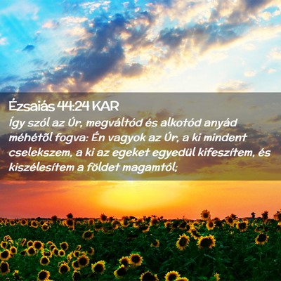 Picture 02 - Ézsaiás 44:24 KAR - Így szól az Úr, megváltód és alkotód - Bible Verse Picture