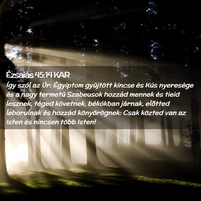 Picture 02 - Ézsaiás 45:14 KAR - Így szól az Úr: Égyiptom gyûjtött kincse - Bible Verse Picture