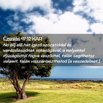 Picture 02 - Ézsaiás 47:12 KAR - No állj elõ hát igézõ szózatiddal és - Bible Verse Picture