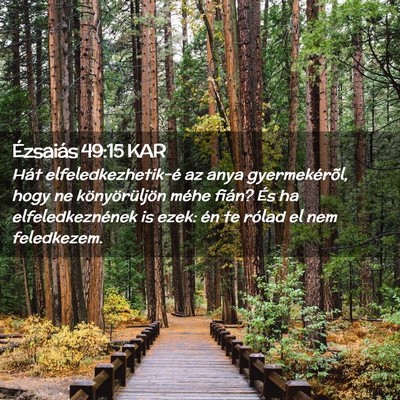 Picture 02 - Ézsaiás 49:15 KAR - Hát elfeledkezhetik-é az anya gyermekérõl, - Bible Verse Picture