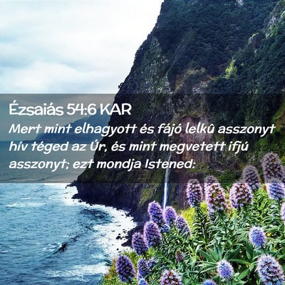 Picture 02 - Ézsaiás 54:6 KAR - Mert mint elhagyott és fájó lelkû asszonyt - Bible Verse Picture