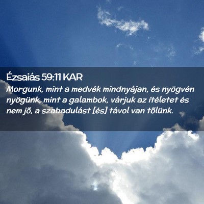 Picture 02 - Ézsaiás 59:11 KAR - Morgunk, mint a medvék mindnyájan, és - Bible Verse Picture