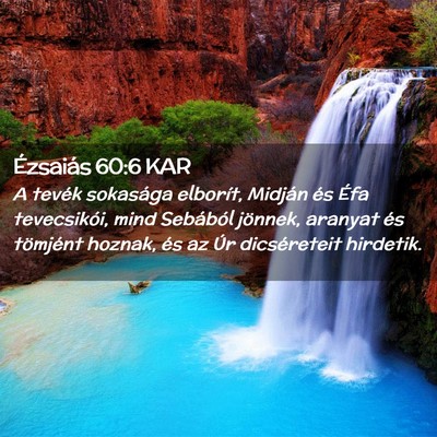 Picture 02 - Ézsaiás 60:6 KAR - A tevék sokasága elborít, Midján és Éfa - Bible Verse Picture