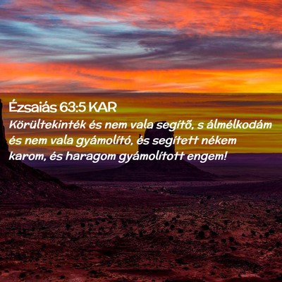 Picture 02 - Ézsaiás 63:5 KAR - Körültekinték és nem vala segítõ, s - Bible Verse Picture