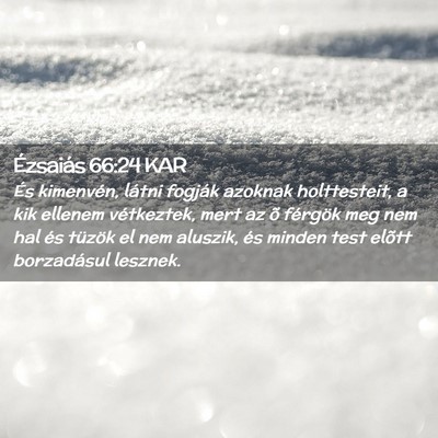 Picture 02 - Ézsaiás 66:24 KAR - És kimenvén, látni fogják azoknak - Bible Verse Picture