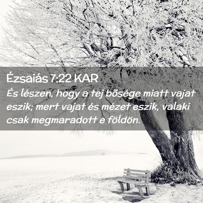 Picture 02 - Ézsaiás 7:22 KAR - És lészen, hogy a tej bõsége miatt vajat - Bible Verse Picture