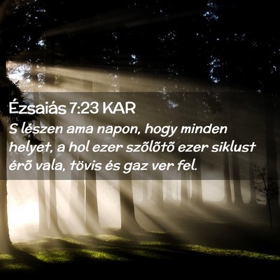 Picture 02 - Ézsaiás 7:23 KAR - S lészen ama napon, hogy minden helyet, a hol - Bible Verse Picture