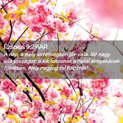 Picture 02 - Ézsaiás 9:2 KAR - A nép, a mely sötétségben jár vala, lát - Bible Verse Picture