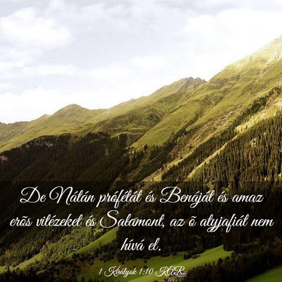 Picture 03 - 1 Királyok 1:10 KAR - De Nátán prófétát és Benáját és amaz - Bible Verse Picture