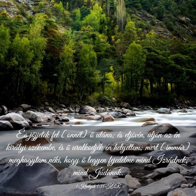 Picture 03 - 1 Királyok 1:35 KAR - És jõjjetek fel [onnét] õ utána; és - Bible Verse Picture