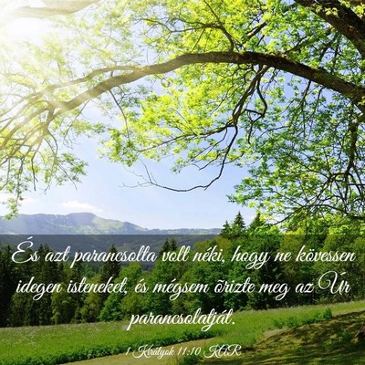 Picture 03 - 1 Királyok 11:10 KAR - És azt parancsolta volt néki, hogy ne kövessen - Bible Verse Picture