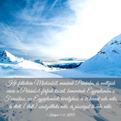 Picture 03 - 1 Királyok 11:18 KAR - Kik felkelvén Midiánból, menének Páránba, - Bible Verse Picture