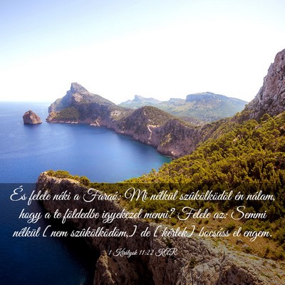 Picture 03 - 1 Királyok 11:22 KAR - És felele néki a Faraó: Mi nélkül - Bible Verse Picture