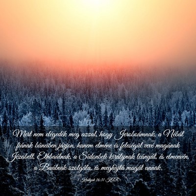 Picture 03 - 1 Királyok 16:31 KAR - Mert nem elégedék meg azzal, hogy Jeroboámnak, - Bible Verse Picture