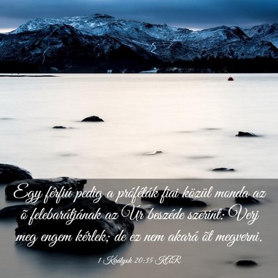 Picture 03 - 1 Királyok 20:35 KAR - Egy férfiú pedig a próféták fiai közül - Bible Verse Picture