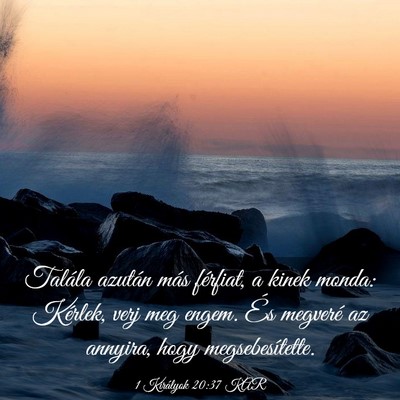 Picture 03 - 1 Királyok 20:37 KAR - Talála azután más férfiat, a kinek monda: - Bible Verse Picture