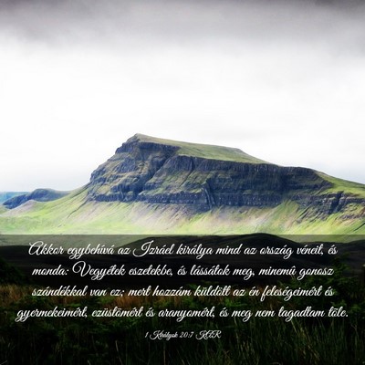 Picture 03 - 1 Királyok 20:7 KAR - Akkor egybehívá az Izráel királya mind az - Bible Verse Picture